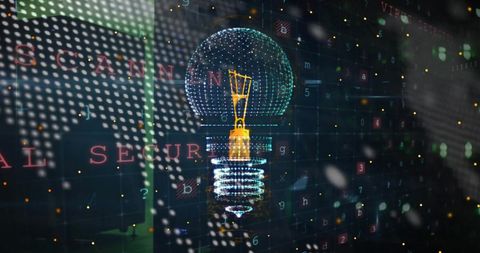illuminated light bulb symbolizing digital innovation - Download Free Stock Images Pikwizard.com