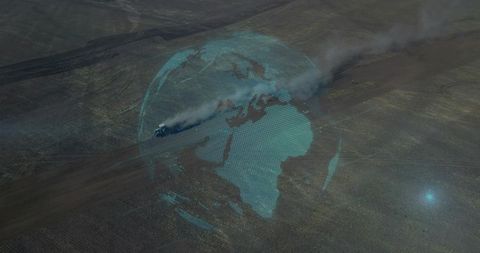 Holographic Globe Technology Over Plowed Fields