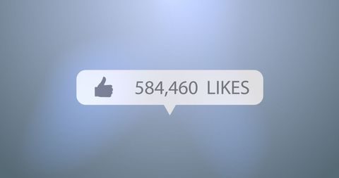 Social Media Like Button Counter with Blue Gradient Background - Download Free Stock Images Pikwizard.com