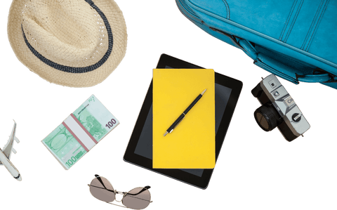 transparent illustration of vacation items concept - Download Free Stock Videos Pikwizard.com