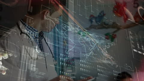 Doctor Analyzing Healthcare Data on Digital Tablet