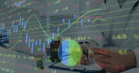 Doctor Analyzing Financial Data in Modern Healthcare