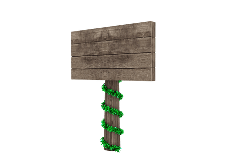 Empty Wooden Signboard with Christmas Tinsel on Transparent Background - Download Free Stock Videos Pikwizard.com