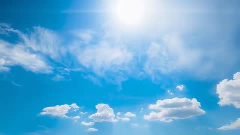 Sunlit Sky with Shifting Clouds Timelapse