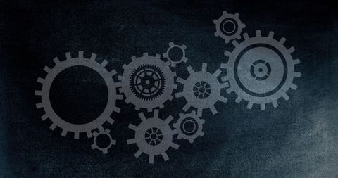 Grey Gears on Dark Background Symbolizing Mechanism - Download Free Stock Images Pikwizard.com