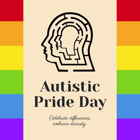 autistic pride day maze artwork with rainbow borders - Download Free Stock Templates Pikwizard.com