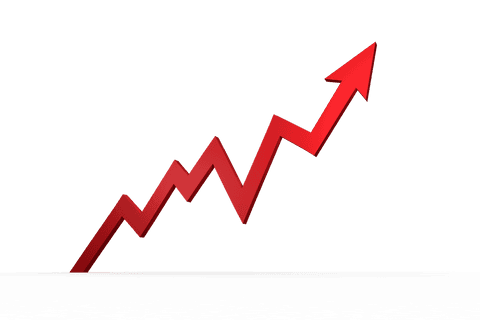 Red Zigzag Upward Arrow Chart on Transparent Background - Download Free Stock Videos Pikwizard.com