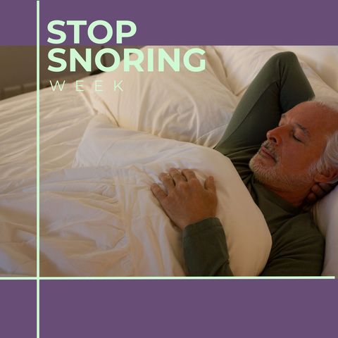 elderly man sleeping peacefully emphasizing stop snoring wellness week - Download Free Stock Templates Pikwizard.com