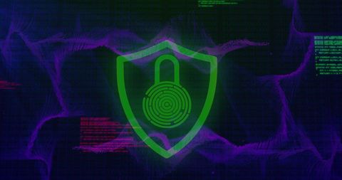 digital security concept with lock and shield, futuristic technology theme - Download Free Stock Images Pikwizard.com