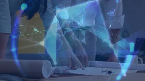 Digital Network Overlay with Businesspeople Collaboration