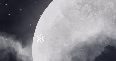 Santa Claus Sleigh Silhouette Against Winter Full Moon - Download Free Stock Images Pikwizard.com