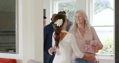 Multi-generational Gathering at Wedding Celebration Indoors