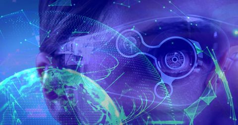 Futuristic AR VR Technology with Global Communication - Download Free Stock Images Pikwizard.com