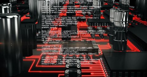 Futuristic Data Processing on Computer Servers - Download Free Stock Images Pikwizard.com