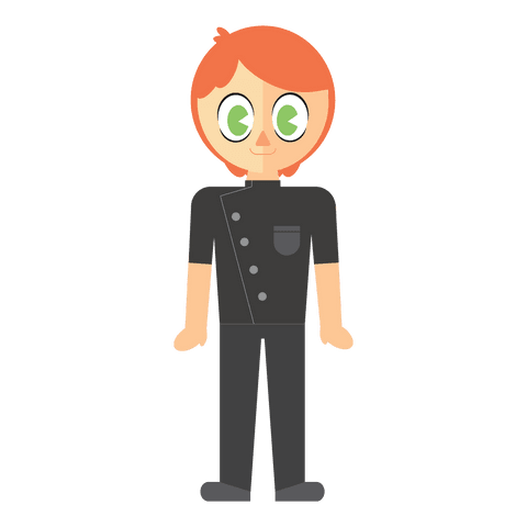 Cute Cartoon Chef Character on Transparent Background