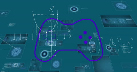 Futuristic Gaming Interface with Technological Connections