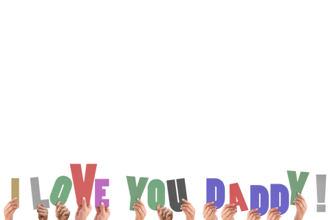 Transparent Hands Holding Colorful Father's Day Message - Download Free Stock Videos Pikwizard.com