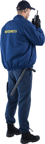 transparent security officer in uniform using walkie talkie - Download Free Stock Videos Pikwizard.com