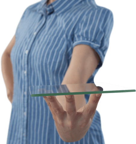 Person Presenting Transparent Glass Tablet in Hand - Download Free Stock Videos Pikwizard.com