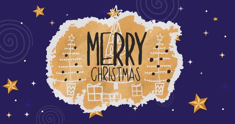 Festive Merry Christmas Design with Decor