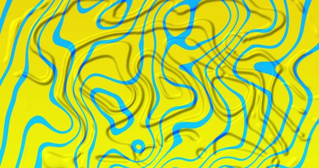 Vibrant Abstract 3D Liquid Shapes in Turquoise and Yellow Colors - Download Free Stock Images Pikwizard.com