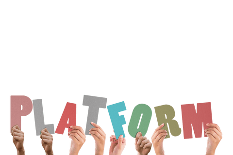 Transparent Hands Showcasing Colorful Letters Spelling Platform - Download Free Stock Videos Pikwizard.com