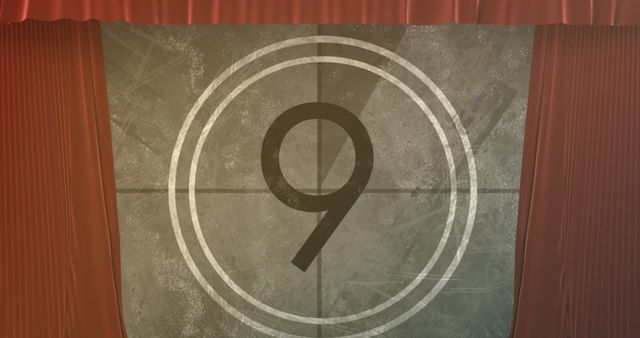 Classic Movie Theater Countdown with Red Curtain - Download Free Stock Images Pikwizard.com