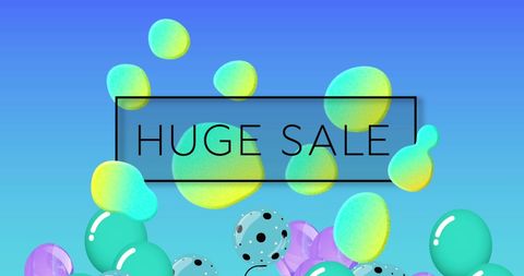 Vibrant Huge Sale Promo with Colorful Balloons