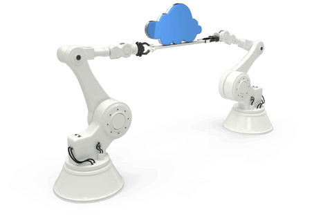 Robotic Arms Handling Cloud Symbol on Transparent Background - Download Free Stock Videos Pikwizard.com