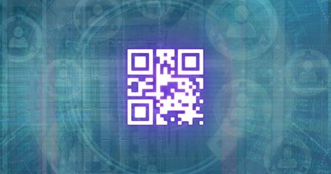 Digital QR Code with Futuristic Data Interface - Download Free Stock Images Pikwizard.com