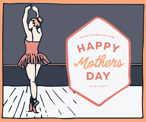 Mother's Day Ballerina Celebration on Transparent Background