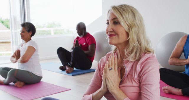 Diverse Group Practicing Yoga Meditation - Download Free Stock Images Pikwizard.com