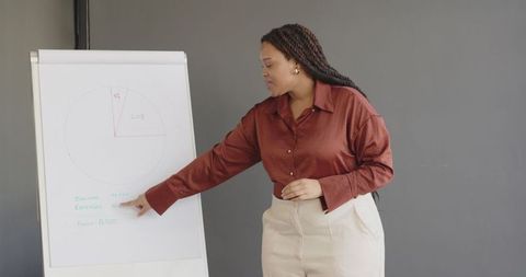 Businesswoman Delivering Financial Presentation in Modern Office - Download Free Stock Images Pikwizard.com
