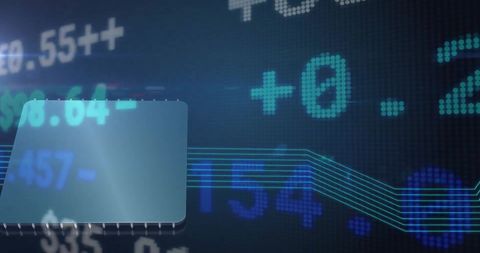 Abstract Digital Stock Market Display with Technological Elements - Download Free Stock Images Pikwizard.com