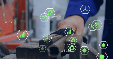 Industrial Engineer Using Data Visualization in Manufacturing