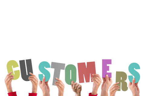 Hands Holding Customers Sign on Transparent Background Business Concept - Download Free Stock Videos Pikwizard.com