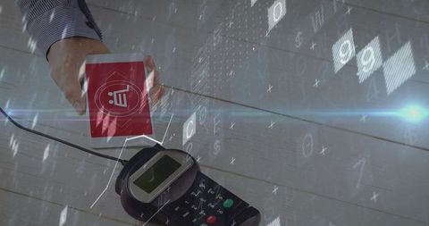 Contactless Payment with Smartphone and Digital Interface Display