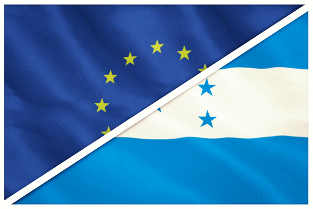 Close-Up of European and Honduras Flags, Transparent Box - Download Free Stock Videos Pikwizard.com