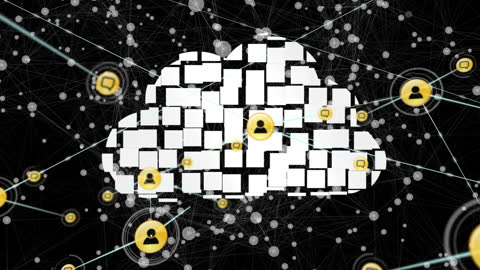 Digital Cloud Networking Technology Concept