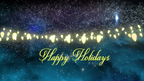 Magical Holiday Lights and Falling Snow Animation