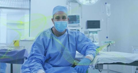Surgeon Resting in Operating Room