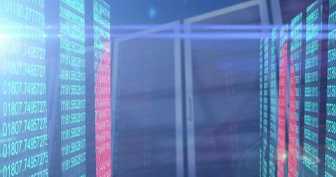 Futuristic Data Processing on Computer Server Racks - Download Free Stock Images Pikwizard.com