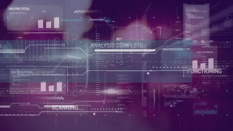 Futuristic Digital Interface with Data Overlays