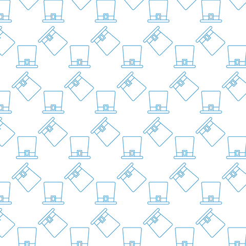 Blue Pattern of Repeated Hats on Transparent Background - Download Free Stock Videos Pikwizard.com