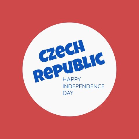 Czech Republic Independence Day Celebration on Red Background - Download Free Stock Templates Pikwizard.com