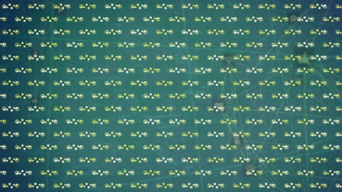 Pattern of Early Computer Chip Elements Visualization