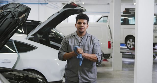 Mechanic Working in Busy Auto Repair Shop - Download Free Stock Images Pikwizard.com