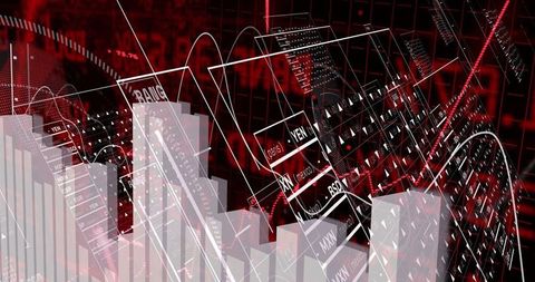 Futuristic Financial Data Visualization with Global Forex Symbols