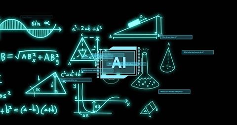 AI Evolving Within Advanced Mathematical Constructs - Download Free Stock Images Pikwizard.com