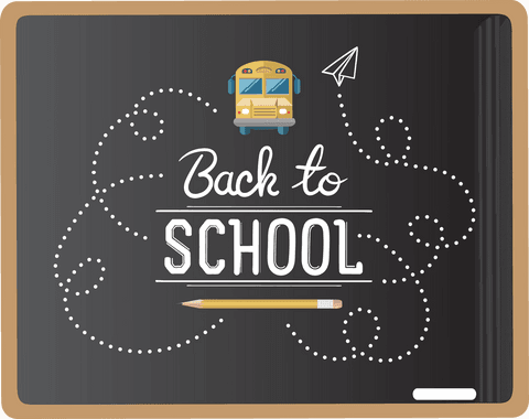 transparent blackboard back to school illustration with school bus - Download Free Stock Videos Pikwizard.com